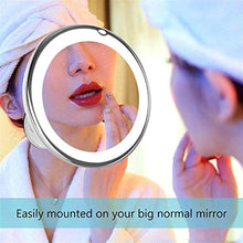 XCAYBH - Specchio da trucco rotante a 360 gradi per bagno, con ventosa