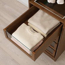 KOMPLEMENT cassetto con frontale in vetro 42,8x56,9x16 cm effetto frassino tinto marrone