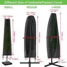 YuYo Coperture per Ombrelloni Giardino, 2-4 m Grande Copertura per Ombrellone Sbalzo Impermeabile Copertura Ombrellone Decentrato, Resistente Nero Copertura Ombrellone, 280 x 30 x 80/46 cm