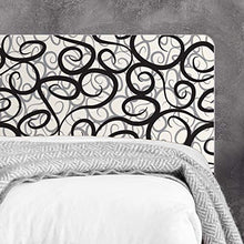 Megadecor- Testiera per letto in PVC, 10 mm, decorativa, design astratto con spirali e riccioli