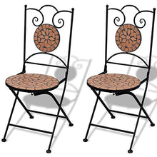 FAMIROSA Set da Bistrot 3 pz in Piastrelle di Ceramica Terracotta