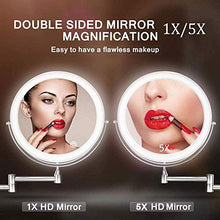 SSYS Specchio per Il Trucco a Parete, specchi per vanità Pieghevole Specchio da Bagno a 360 ° Specchio Girevole e allungabile Specchio di Bellezza,S,X5