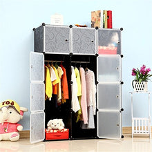 MCTECH Sistema di Scaffali Armadi Armadio Scaffale DIY per Indumenti, Scarpe, Giocattoli e Libri (12 cubo, Nero)