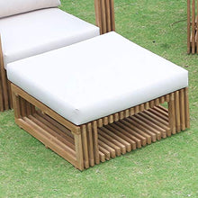 Teako Desgn Loppio Ottomane - Mobili da Giardino in Legno di Teak Massiccio, Resistenti alle intemperie
