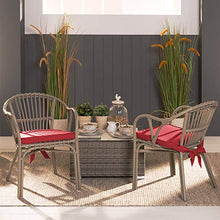 Beautissu Cuscini per sedie in Set da 4 unità Loft SK 45x40x5 cm - Comodi e Resistenti - con Pratico Laccio - Rosso