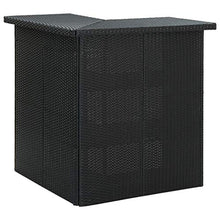 vidaXL Set Bar da Giardino 8 pz con Cuscini in Polyrattan Nero