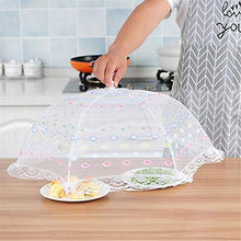 JIUZUI - Copertura per alimenti in rete, pieghevole, per picnic, campeggio, colore: Bianco