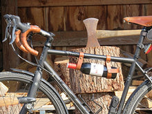 Bicycle Wine Carrier Rack Bottle Holder Perfect for Taking Wine - Brown Leather by Oopsmark