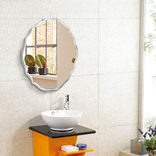 Specchio da parete ovale decorativo, Specchi HD Frameless, Stanze da bagno Specchiera da toilette, 60x90cm
