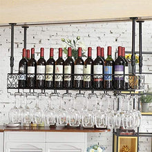 Leifeng Tower Classico Wine Rack Materiale Ferro battuto, Hanging Wine Rack Capovolto Calice Rack Creativa Hanging Cup Holder Home Kitchen Wine Rack (Color : Black)