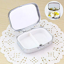 2 mini portapillole in metallo per viaggi, medicina, organizer portatile