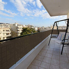 YZJL Balcone Copertura recinto Privacy Sun Hood Parabrezza antiruggine Metallo asole Steccati Scherma Giardino (Color : Brown, Size : 1.2x8m)