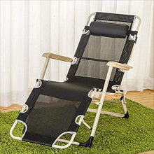 Generic Brands Sedia reclinabile/Pieghevole Sedia Portatile Multifunzionale Moderna in Alluminio dal Design Casual Nero