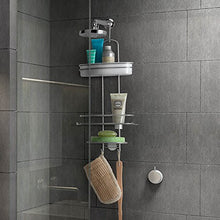 Metaltex serie Orbit - Mensola 3 piani per doccia con gancio - (403712)
