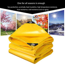 YANXIH Telone Telo di Plastica Giallo Impermeabile in PVC con Occhielli, Coperture per Piante da Fiore Resistente alla Pioggia, 450g/m²(Size:2×2)