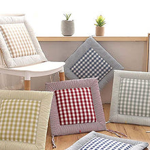 eewopjkj Set di 4 Cuscini per sedie Cuscini per sedili Cuscini per Sedia Cuscino per Schienale Alto Cuscino per Sedia da Giardino in Cotone e Lino con Orlo Design con Cravatta Cuscino per Sedile a s