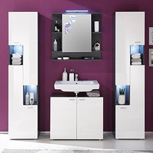 trendteam smart living Mobili, Derivato del Legno, Grigio Scuro, 72 x 63 x 35 cm