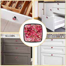 Rose colorate Pomelli per Porta Set di 4 Pomelli per Mobili Manopole per Cassetti Cucina Armadio Vetro