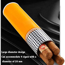 SCDZS Giallo Cigar Humidor - Viaggi Cigar Box di stoccaggio Cedar Humidor con umidificatore e igrometro