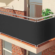 ROBAG Copertura Balcone Idrorepellente e Resistente agli Strappi Resistente agli Agenti atmosferici con Corda in Nylon e Fascetta, per Balcone Terrazzo Piscina (80x560cm  Antracite)