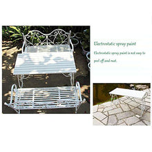 Sedile Per Terrazza All'aperto da Giardino Con Panchina da Giardino, Panchina In Metallo Durevole,Semplice Combinazione di Tavolo da Balcone E Sedia da Caffetteria,Per Veranda /Panchina D'ingresso