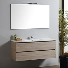 Kiamami Valentina MOBILE BAGNO SOSPESO CON LAVABO INTEGRATO E SPECCHIO 120 CM | BERLIN