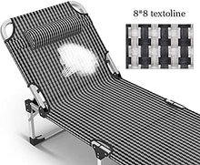 CDFC Pieghevole reclinabile Sole Lettino Giardino Camping Bed Sedia Accompagnatore Bed Letto Sun Regolabile in TextOline