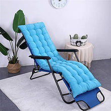 eewopjkj Cuscino per Lettino Supporto per Schienale Alto Addensare Cuscino per Sedia Relax Extra-Large Cuscino reclinabile Cuscini per Sedia a Dondolo Cuscini da Giardino-Azzurro 48x155 cm