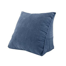 Generic - Cuscino triangolare per schienale, per divano, letto, decorazione – blu profondo, 40 x 36 x 20 cm - Arredi Casa