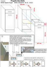 Ideastella MOBILE base bagno LAVANDERIA MODELLO SPAZIO SUPER BASE 30