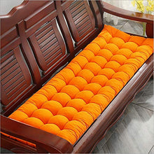 WHCQ Bank stuoia, Cuscino, Pad Dickebank, Rettangolare, a Dondolo Sedia Cuscini per Giardino, Interno ed Esterno, Panca di Legno-Metallo, 2-3 posti,Arancia,48 * 160cm