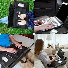 Modazon Supporto per computer portatile per letto con supporto per telefono, cuscino portatile per divano con tappetino per mouse e poggiapolsi, adatto per laptop fino a 17 pollici
