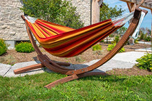 Vivere C8SPSN-SU Amaca Doppia Sunbrella con Supporto in massello di Pino Sunset, Solid Pine