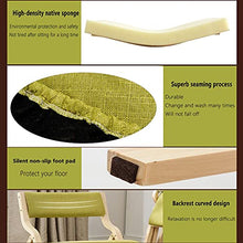 Chair QL Sedia Pieghevole in Legno Massello, Sedia Pranzo con Schienale Imbottito, Sedia con Rivestimento Sfoderabile per La Pulizia