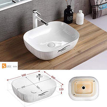 NgMik Risciacquare Il Piano di Lavoro Resistente E Facile da Pulire Geometria Modern Bathroom Vessel Sink sopra Il Contro Art Bacino for L'armadietto del Lavabo Vanity Lavello
