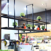 Retro Flower Racks-Legno massello e Ferro da Stiro Reception Reception Parete pensile sospeso Sospensione soffitto Rack Flower Stand per Soggiorno e Balcone 001 (Size : 100 * 30 * 80cm)