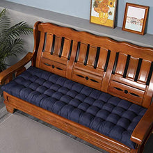 Yuly Garden - Cuscino per panca lunga a 3 posti, per interni ed esterni, per mobili da pranzo, in 100% cotone, 160 x 55 x 8 cm, colore: blu
