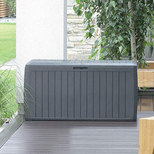 Prosperplast Baule da giardino 190 litri Boardebox in plastica color antracite 78 x 43,3 x 55 cm, 190 litri