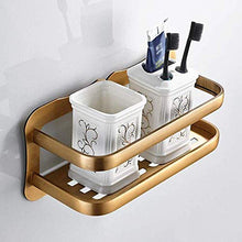 HTL Scaffale di stoccaggio Bagno Rack Free Punch Bagno Rack Spazio Alluminio Cosmetici Rack Antico Storage Rack Chiodo-libero Bagno Ciondolo Facile da installare
