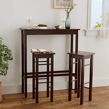 Amazon Basics - Tavolo da bistrot/bar/colazione - set da 3 pezzi, Espresso