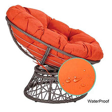 Nido D'uovo Cuscino Poltrona con La Corda, Addensare All'Aperto Papasan Cuscini per Sedia, Impermeabile Rotondo Swing Cuscino Sedia per Appendere L'amaca Patio Giardino,Coffe,120x120cm(47x47inch)