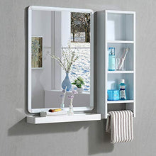Specchio Contenitore armadietto da Bagno, Mobile Specchio a Parete, Mobile pensile a Specchio - Mobile Bianco in Alluminio specchiato