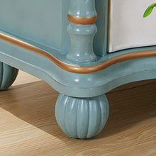 Comodino Comodino 4 cassetti, Antico Afflitto Verniciato Comodino Retro Paese Comodino Quattro cassetto Locker Blu Piccolo Comodino contemporanea (Color : Blue, Size : 65x40x77.5cm)