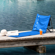 TecTake Materassino da Spiaggia Imbottito Schienale Regolabile - Disponibile in Diversi Colori - (Blu | No. 402441)