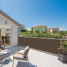 YZJL Balcone Copertura recinto Privacy Sun Hood Parabrezza antiruggine Metallo asole Steccati Scherma Giardino (Color : Brown, Size : 1.2x8m)