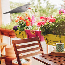 Relaxdays Gabbiano Spaventapasseri, Volante, da Appendere, Figura Deco per Giardino, Balcone, Terrazza, Bianco/Grigio