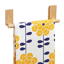 mDesign AFFIXX appendi strofinacci da cucina in bambù – porta asciugamani senza forare muro – appendi strofinacci max. 1,36 kg di portata