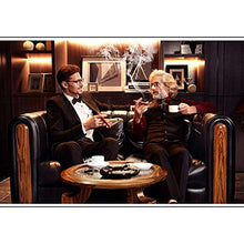 Humidor Cigar Piano Paint Cigar Household Cedar Tray Divider Mini Cigar Hold 50 Cigars (Colore: Marrone, Dimensioni: 32 * 11 * 23 Cm)