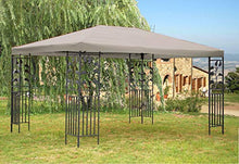 Quick-Star - Tetto di Ricambio per Gazebo, 3 x 4 m, Colore: Grigio