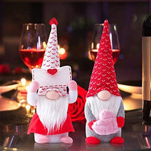 ASFD Bambola di San Valentino Puntelli per vetrine Decorazione Bambola di Peluche Nana Bianco + Rosso S.
